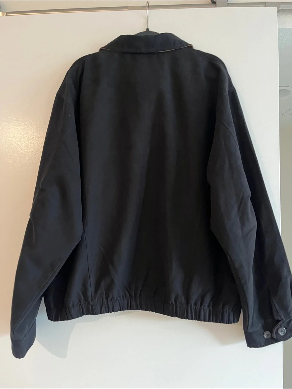 Cutter & Buck Black Lightweight Zip-Front Jacket with Red Ohio State Logo